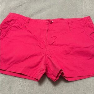 Women's Hot Pink Casual Cotton 3” Shorts